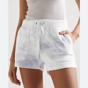 RAILS Robin Lavender Tie Dye White Purple Comfy Casual Drawstring Shorts Small
